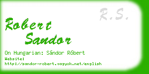 robert sandor business card
