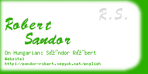 robert sandor business card